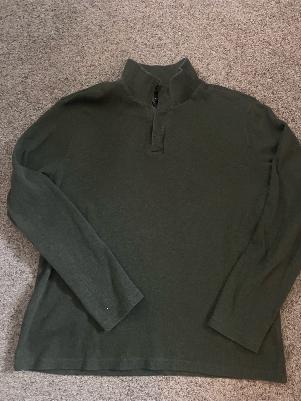 Mark Law Men's Forest Green Quarter-Zip Sweater